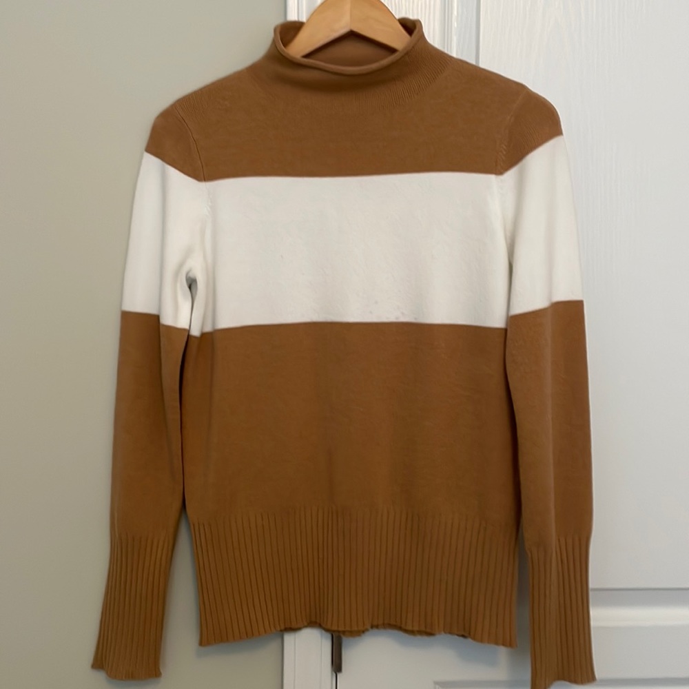 French Connection color block sweater. Size Small. Mock turtleneck.